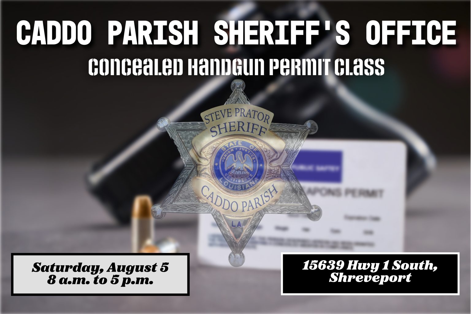 Caddo Sheriffs Office Offering Concealed Handgun Permit Training