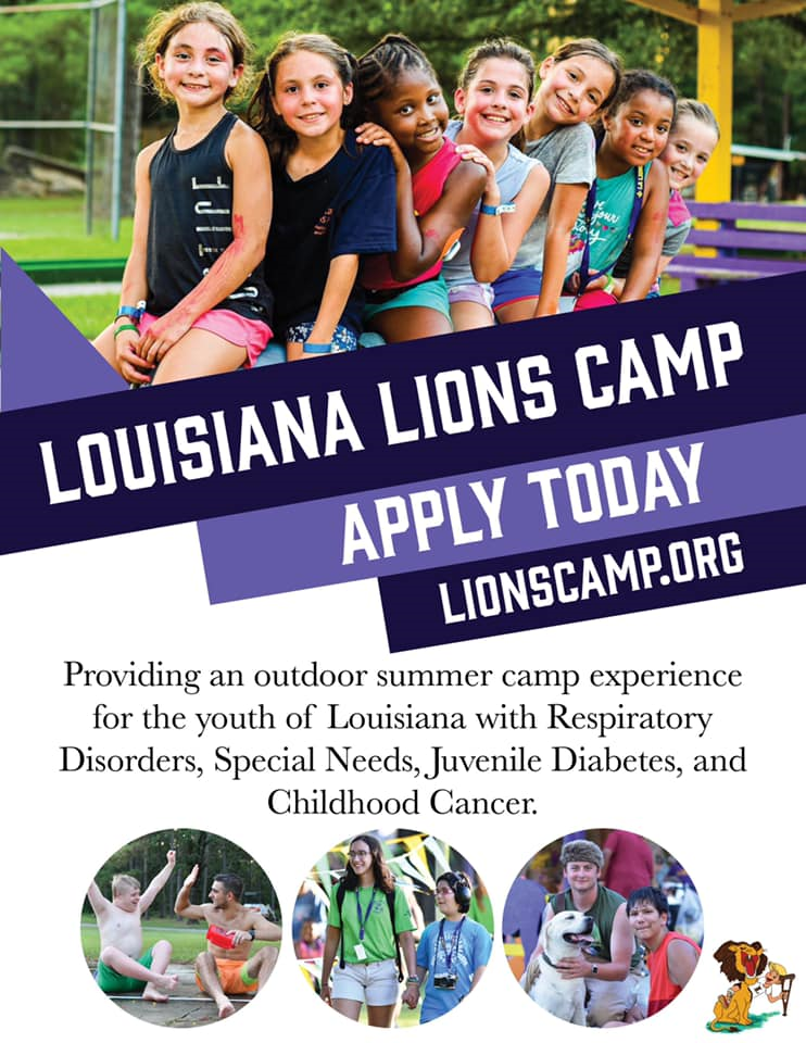 Louisiana Lions Camp Begins its 65th Year