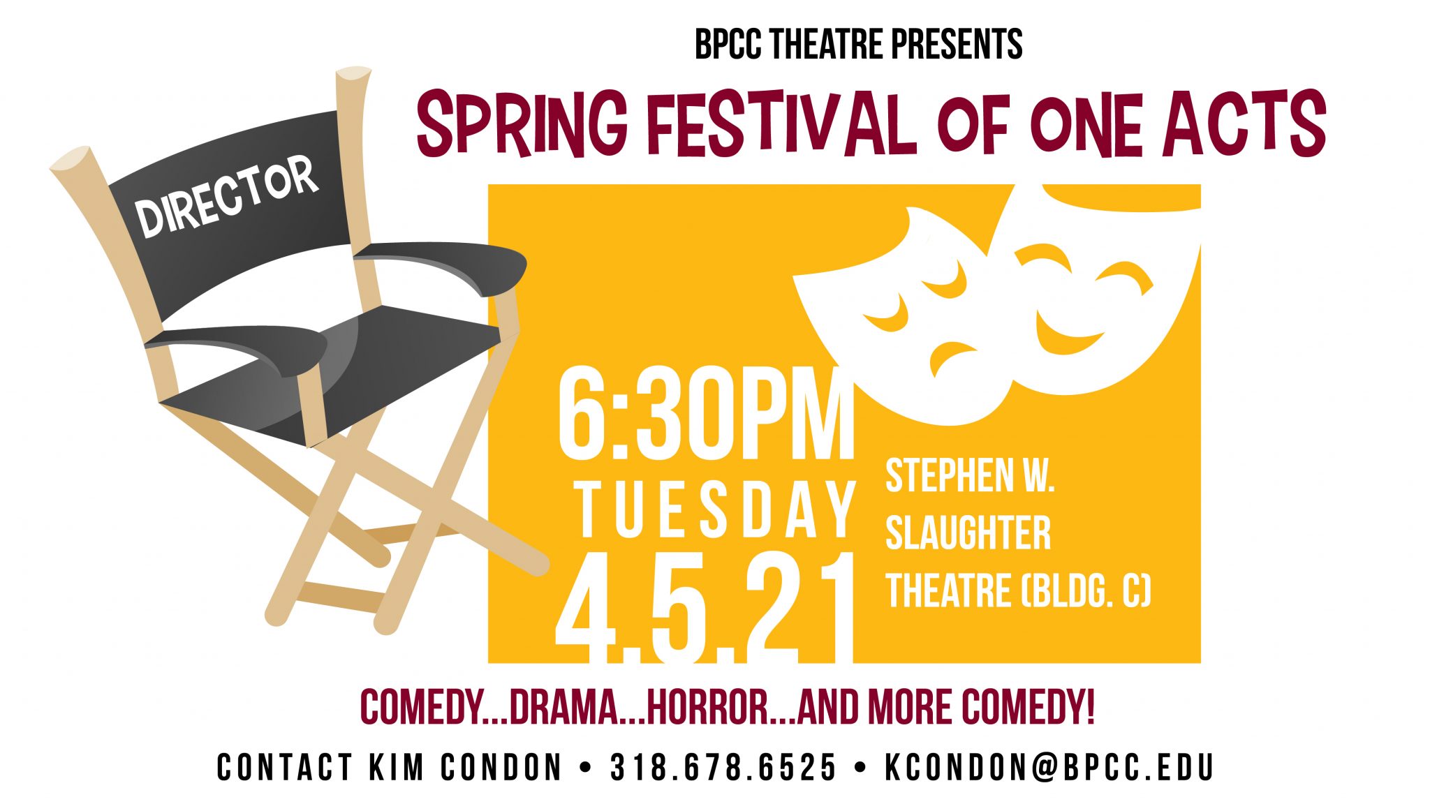 BPCC THEATRE ANNOUNCES SPRING FESTIVAL OF ONE ACTS Minden PressHerald