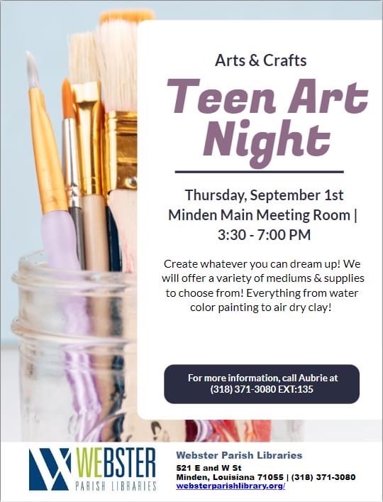 Teen Art Night this Thursday