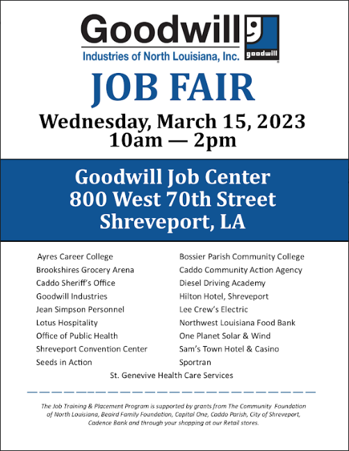 Goodwill Job Fair next week Minden PressHerald