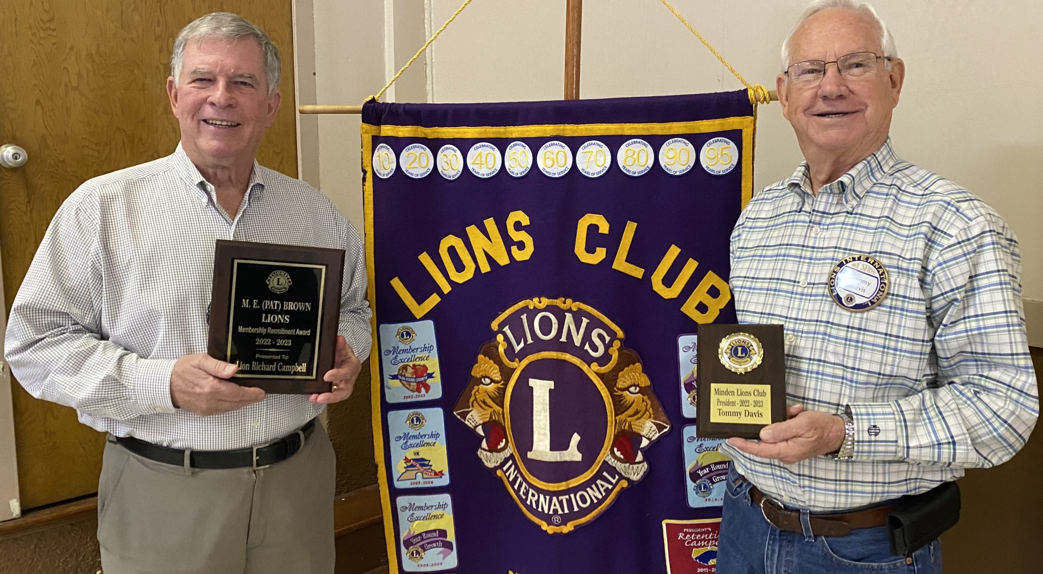 Davis And Campbell Recognized At Lions Club Minden Press Herald