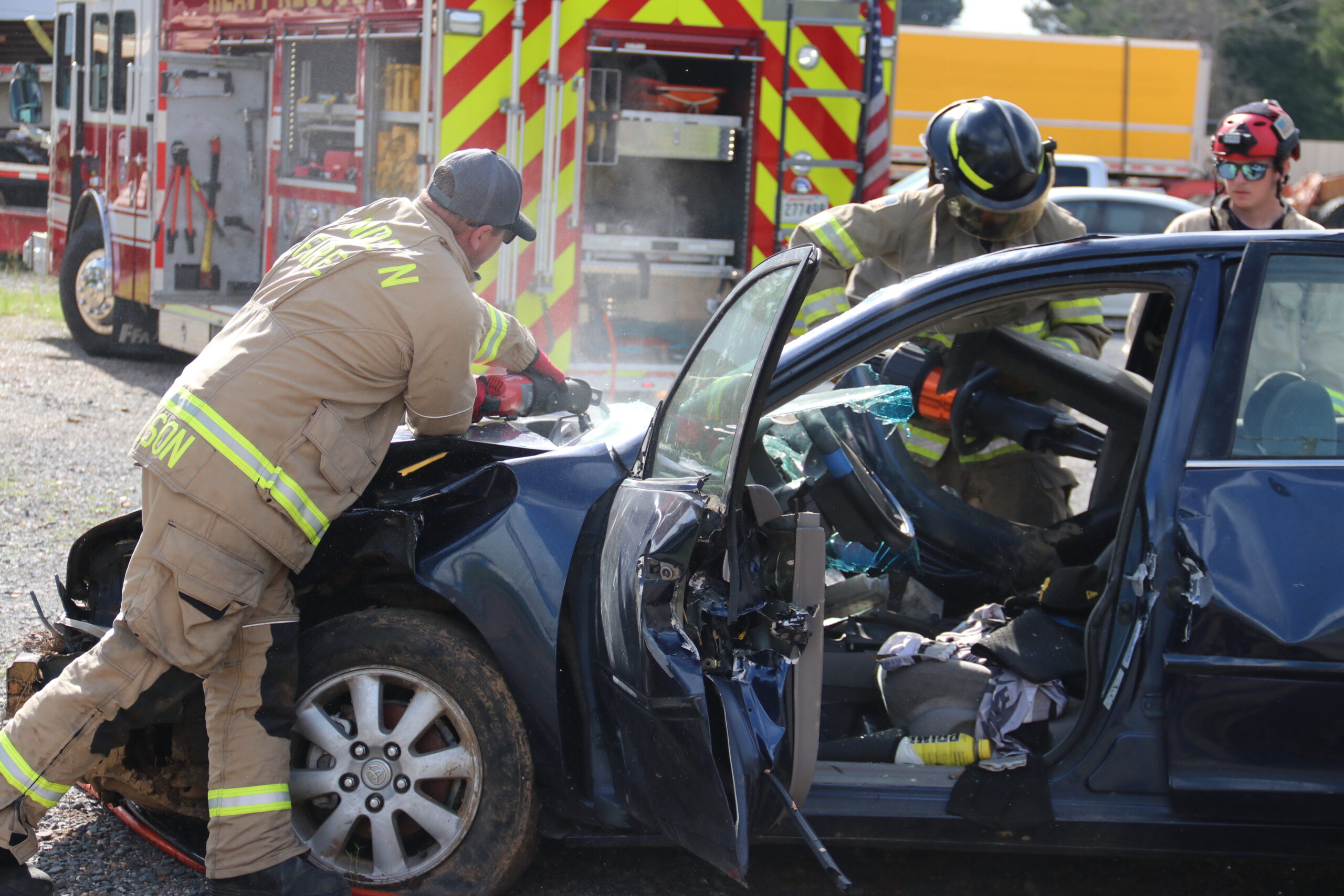Students gain hands-on rescue experience through firefighter training program